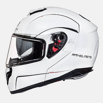 Мотошлем MT ATOM SV SOLID GLOSS WHITE