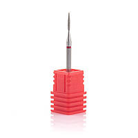 Фреза алмазная Nail Drill для кутикулы "Цилиндр, стрельчатый конец" - 249 012R диаметр 1,2 мм(красная насечка)