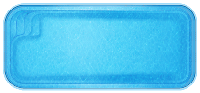 Фиберглассовый бассейн ВИКТОРИЯ (7,25 х 3,3 х 1,2 - 1,7м с перепадом глубины)