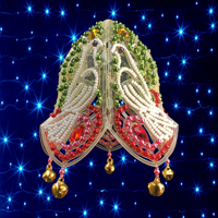 Набір для вишивання бісером Об'ємний дзвіночок Kol-10. Голуби. Вірність