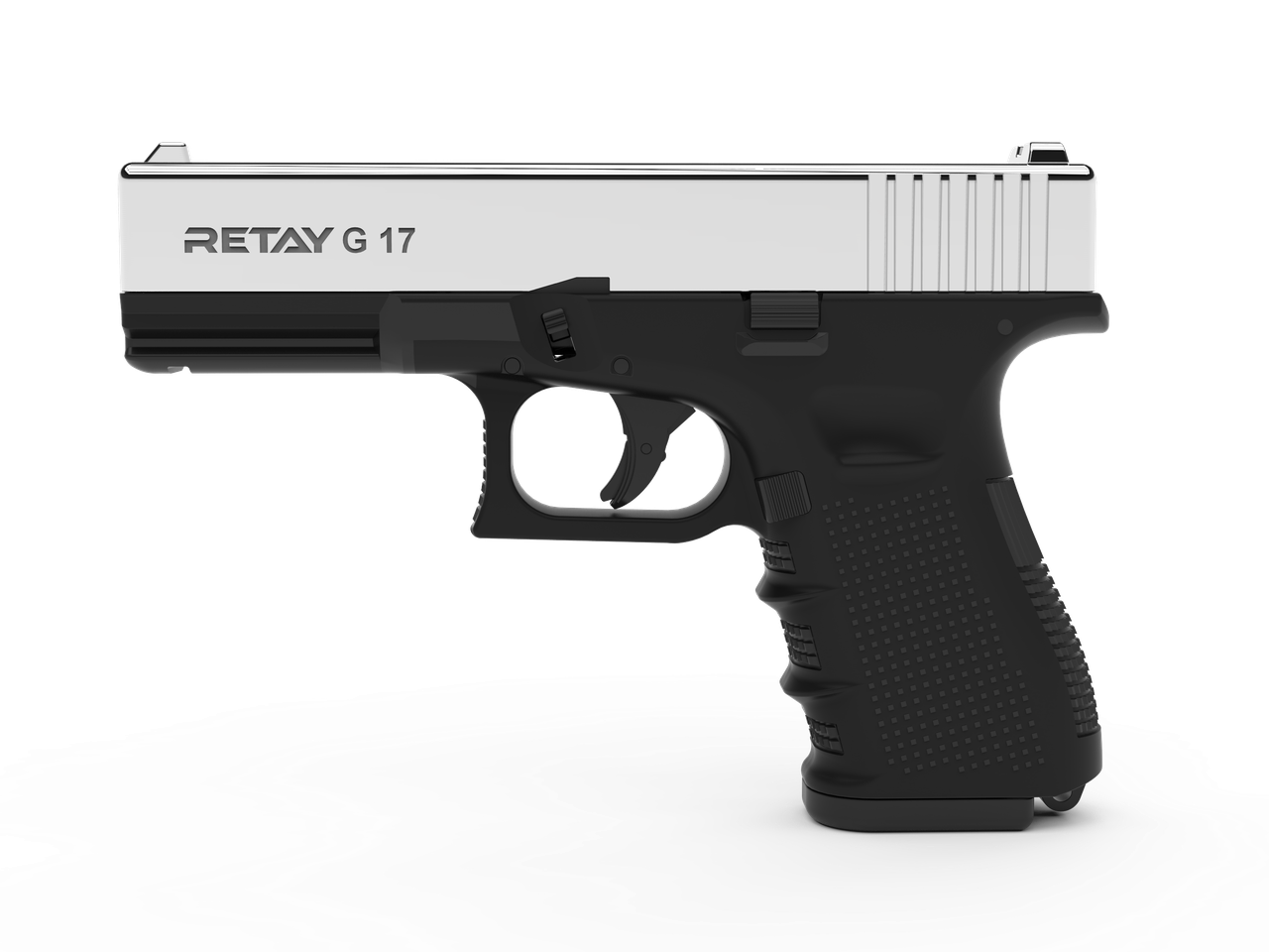 Пістолет стартовий Retay G 17, 9 мм. Колір — Nickel