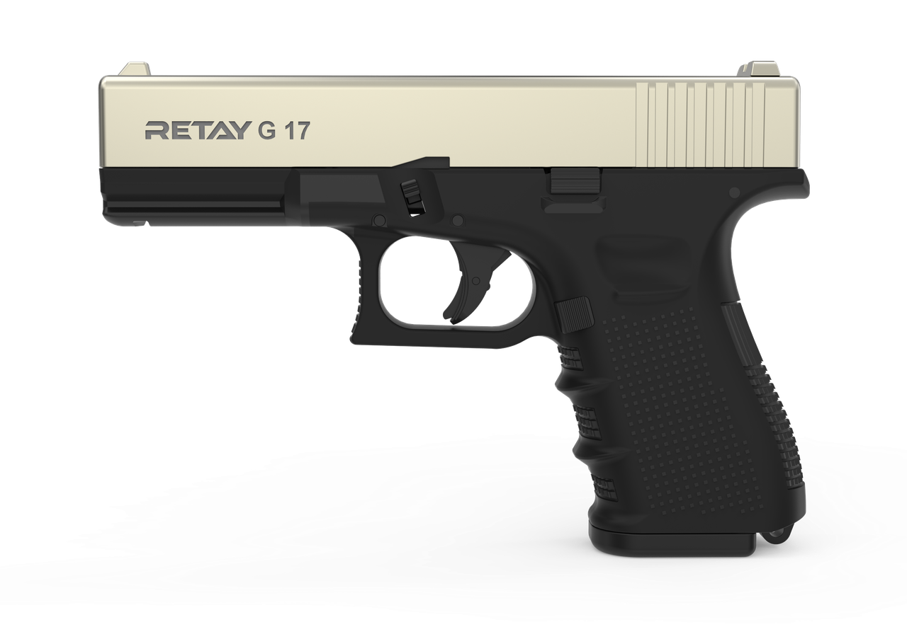 Пістолет стартовий Retay G 17, 9 мм. Колір — Satin