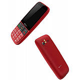 Телефон кнопковий для літніх людей з великим екраном бабушкофон на 2 сім карти Nomi i281+ червоний, фото 2