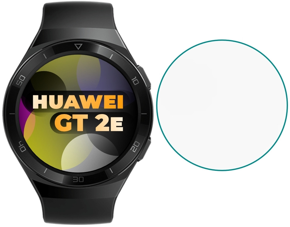 Защитное стекло Huawei Watch GT2e 46mm (Прозрачное 2.5 D 9H) - фото 1 - id-p1336995975