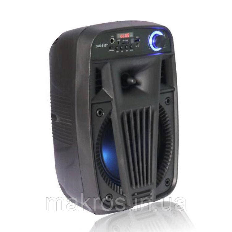 Bluetooth портативна акустика ZQS-6107 Чорна, фото 1
