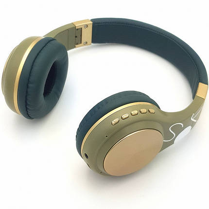 Бездротові Bluetooth-навушники FOKS Wireless Headphones SY-BT1607 green / green/blue, фото 2
