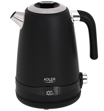 Електрочайник з регулятором температури Adler AD 1295b, чорний, фото 1