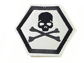 Нашивка Череп Світловідбивний 70х60 мм, фото 1