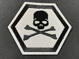Нашивка Череп Світловідбивний 70х60 мм, фото 2