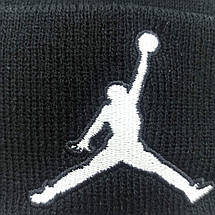 Шапка Jordan Джордан з білим лого Чорна, фото 5