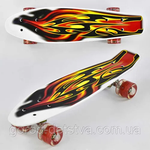 Скейт Пенні борд F 4380 Best Board, дошка 55 см, PU колеса, світяться колеса, в кульку