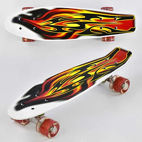 Скейт Пенні борд F 4380 Best Board, дошка 55 см, PU колеса, світяться колеса, в кульку