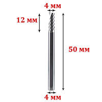 Фреза концевая однозаходная 4*4*12 мм