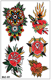 Флеш Тату. Тимчасове Татуювання. 15*11 См Blc-01