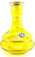 Колба для кальяна стекло желтая (26х18х18 см внутренний d-4,5 см)