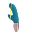 Міні-Вібратор зі стимуляцією клітора і силіконовою стрічкою Fun Factory AMORINO блакитний, фото 3