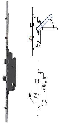 Замок рейка Schuring RVL100G 92/40/16 — це аналог FUHR від 1700 — 2100 мм із ригелем і керуванням від ручки.