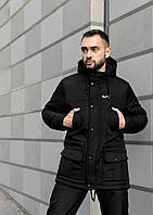 Парка-куртка чоловіча зимова дуже тепла з капюшоном чорна - S, XL, 2XL