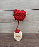 Подарунок на день святого Валентина коханій дівчині, коханій дружині. Топіарій з моху у формі серця, фото 5