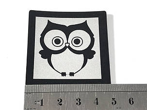Нашивка Сова світловідбивна 50х50 мм, фото 2