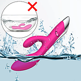 Вібратор подвійний багатофункціональний, кліторально вагінальний стимулятор, інтимні іграшки комбіновані, фото 4