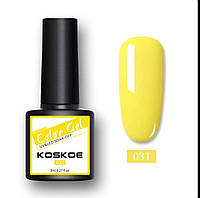 8мл. Гель лак Color Gel Koskoe УФ UV, для маникюра, ногтей под лампу Желтый 31