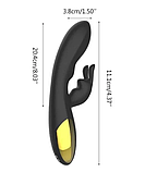 Подвійний вібратор комбінований, кліторально вагінальний стимулятор, інтимні іграшки багатофункціональні, фото 2