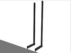 Рейка- опора перфорована пристінна ( чорна)