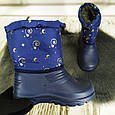 Чобітки дутики дитячі для дівчинки 25-30 р вишиванка з квіточкою, фото 4