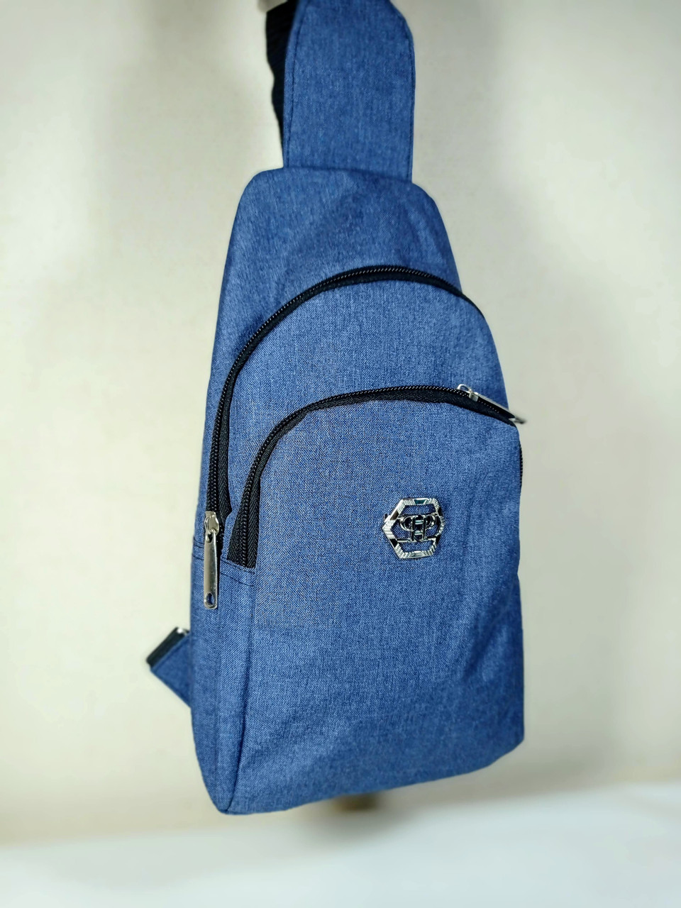 Чоловіча слінг-сумка на одне плече синій