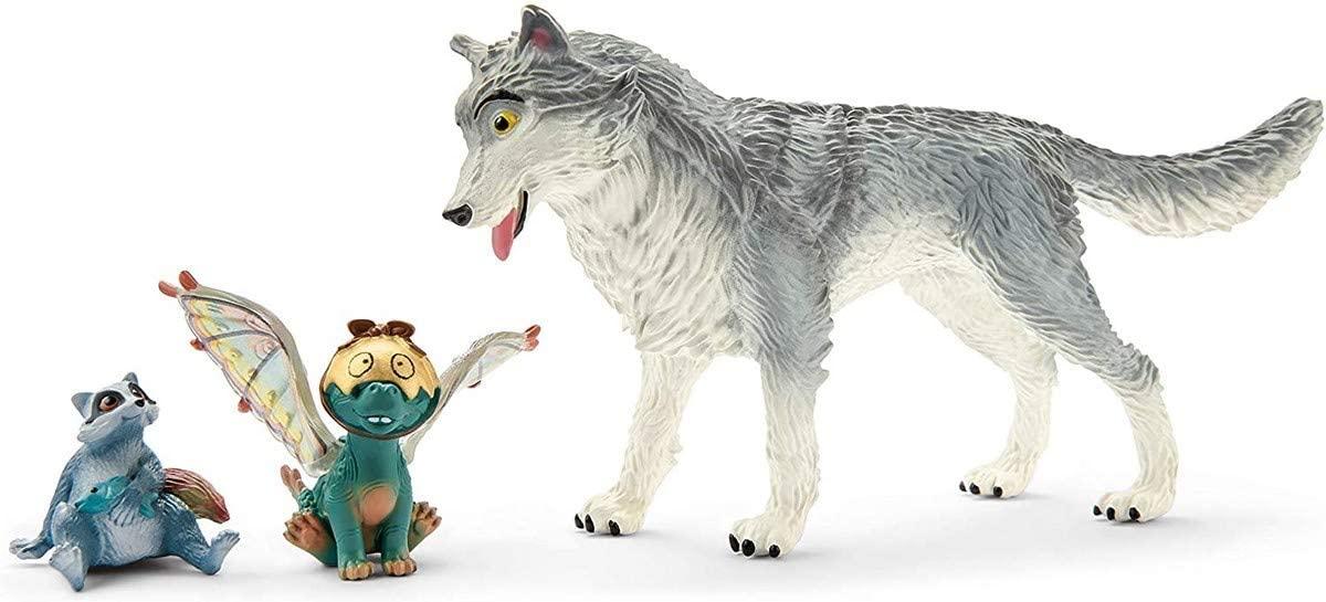 Іграшка-фігурка Чарівний вовк, єнот і дракончик Schleich 70710