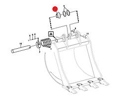Втулка в ківш (з'єднання з руків'ям) VOE14545418 для Volvo EC 240B