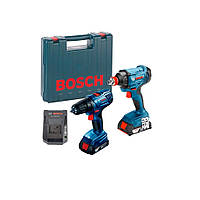 Набор аккумуляторного инструмента Bosch GDX 180-LI + GSR 180-LI Professional (06019G5222)