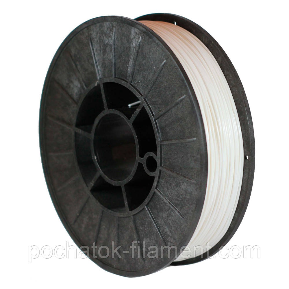 PLA філамент нитка пластик для ЗD друку Pochatok Filament 1,75 мм. Теплий білий, фото 1