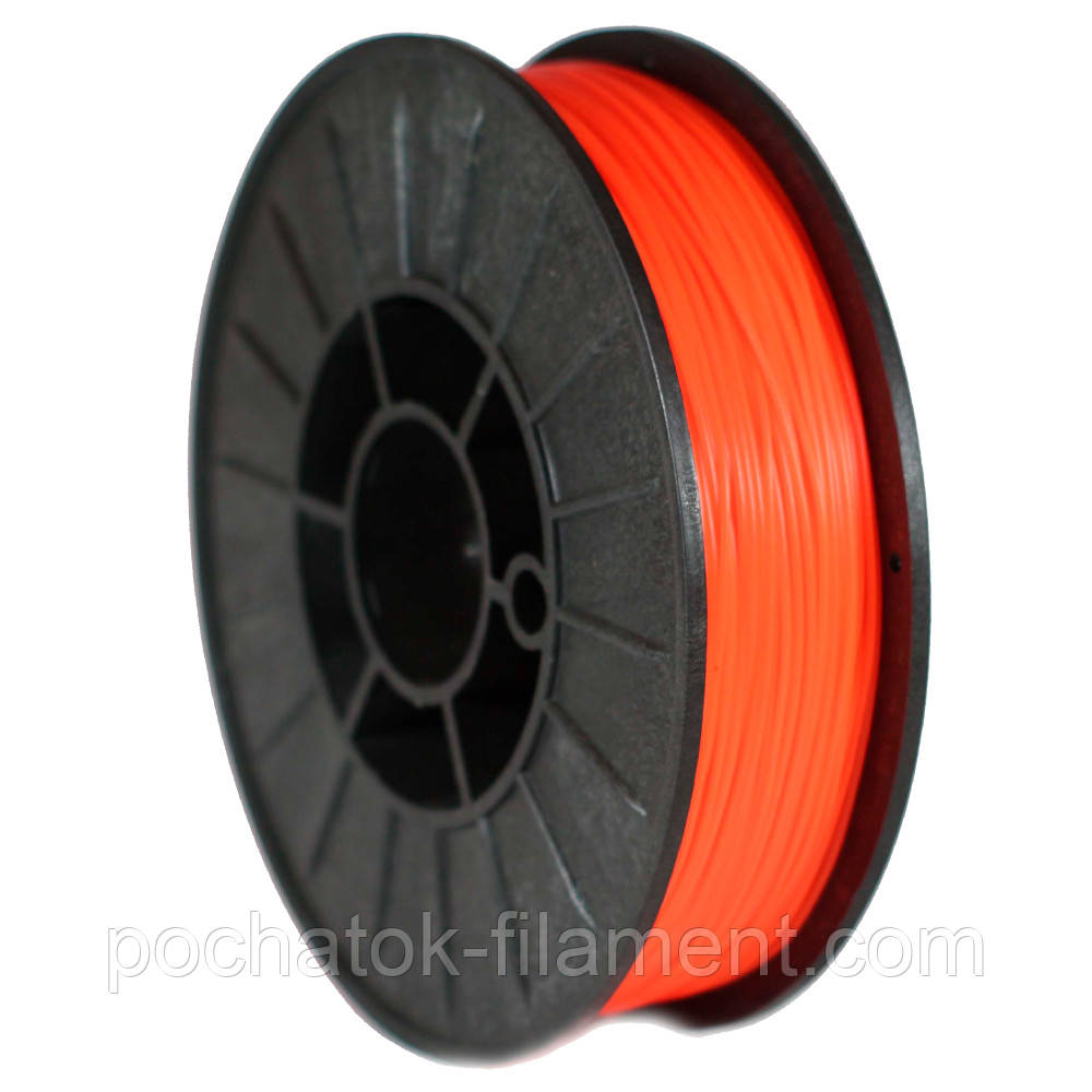 PLA філамент нитка пластик для ЗD друку Pochatok Filament 1,75 мм. Помаранчевий, фото 1