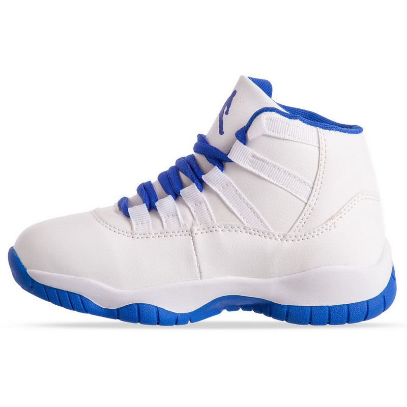 Баскетбольные кроссовки детские Jordan бело-синие 1801-2, 31: Gsport - фото 3 - id-p1337222816