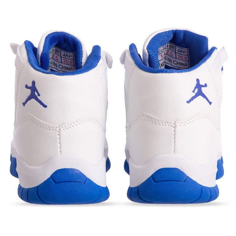 Баскетбольные кроссовки детские Jordan бело-синие 1801-2, 31: Gsport - фото 4 - id-p1337222816
