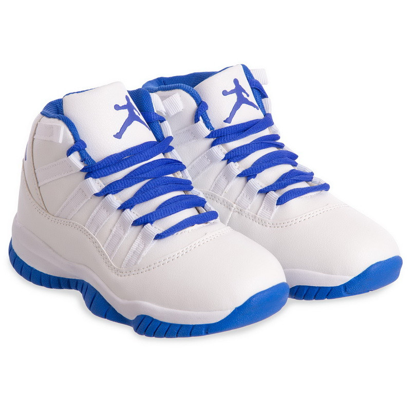 Баскетбольные кроссовки детские Jordan бело-синие 1801-2, 31: Gsport - фото 5 - id-p1337222816