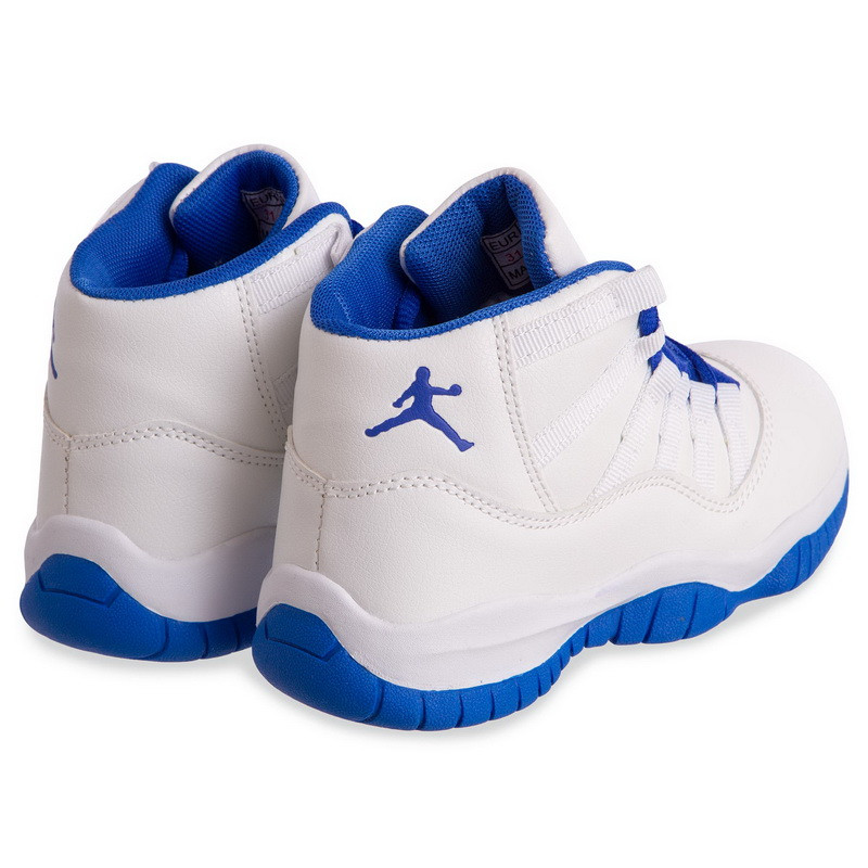 Баскетбольные кроссовки детские Jordan бело-синие 1801-2, 31: Gsport - фото 6 - id-p1337222816
