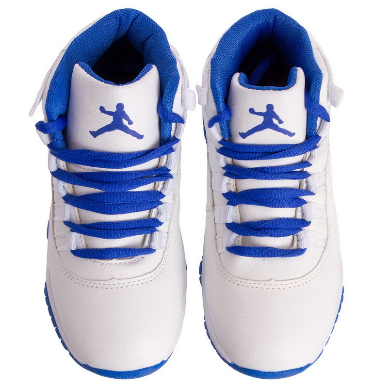 Баскетбольные кроссовки детские Jordan бело-синие 1801-2, 31: Gsport - фото 7 - id-p1337222816