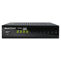 Ресивер World Vision T624A/Т624А H.264 MPEG-4/AVC GX6701 Обучаемый пульт DVB-C/T2 эфирный тюнер