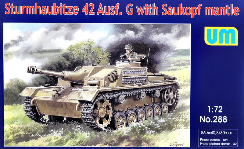 Пластикова модель 1/72 UM 289 німецька самохідно вогнеметна установка Sturmgeschutz Flammenwerfer, фото 1