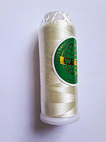 Нитки для машинної вишивки 100% віскоза (100% rayon) WTTE 3000 ярдів, біла (натуральний з відтінком)