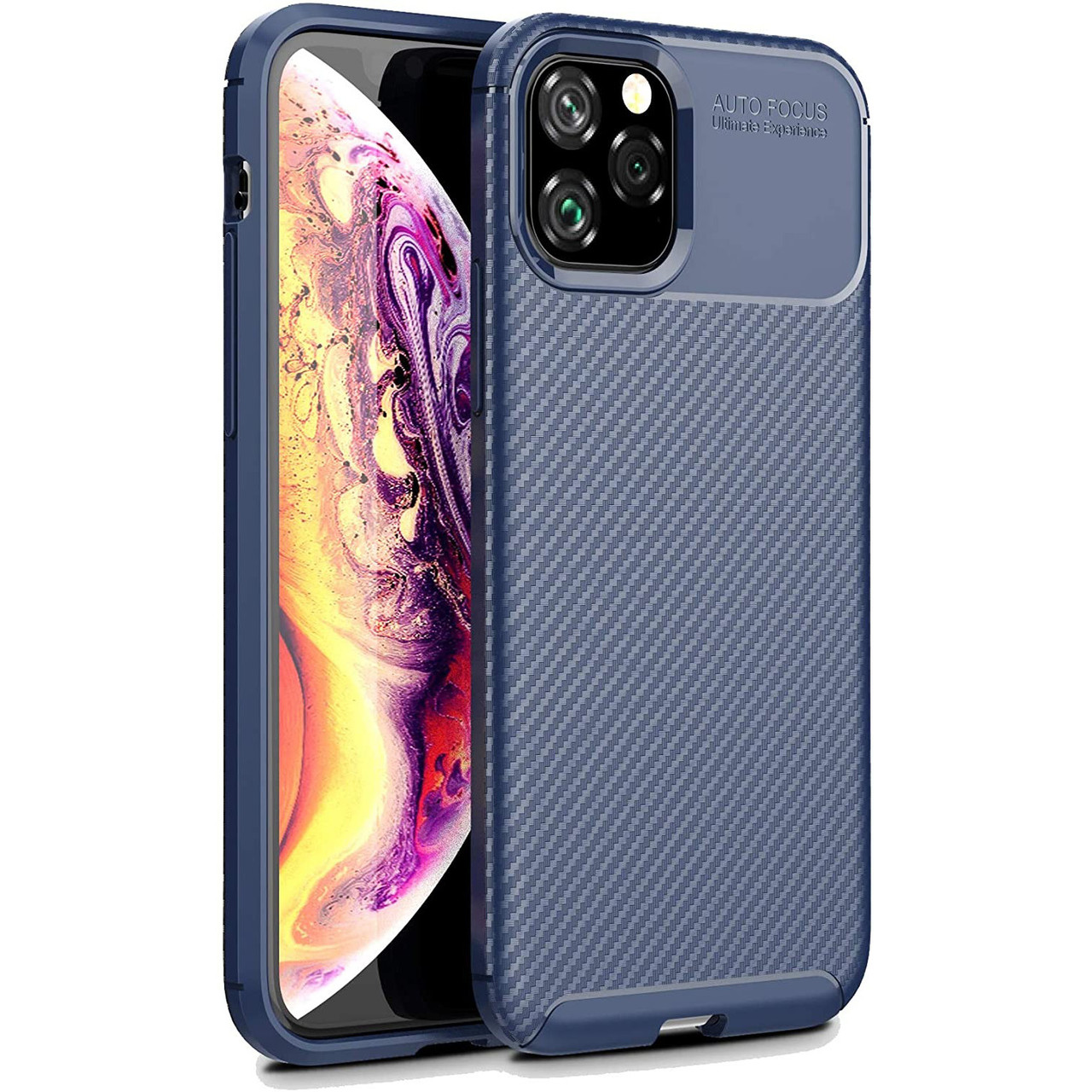 Чохол Carbon Case для Apple iPhone 11 Pro Max Blue, фото 1