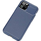 Чохол Carbon Case для Apple iPhone 11 Pro Max Blue, фото 2