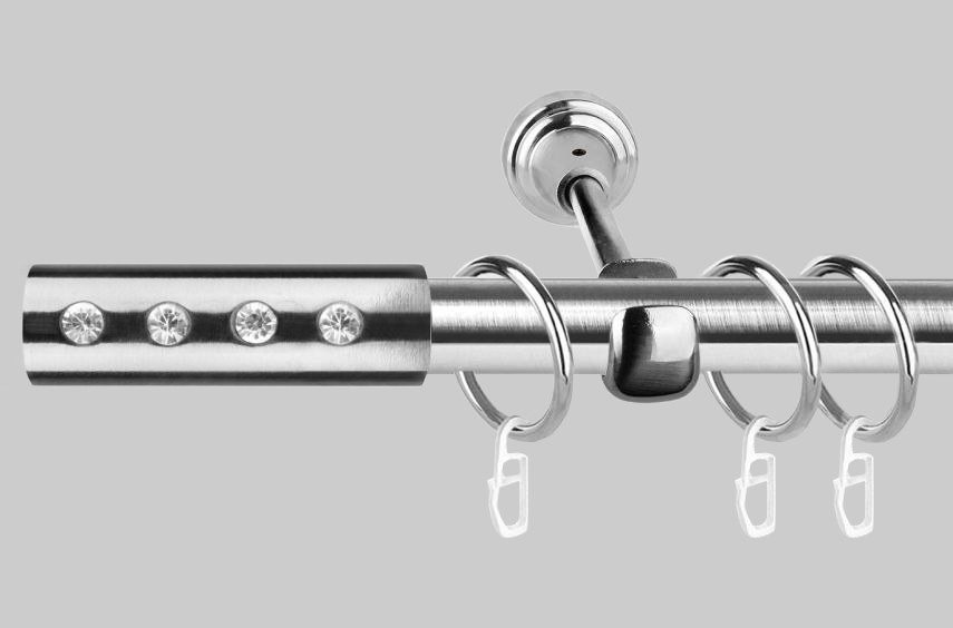 Карниз для штор однорядний металевий 19 мм, Алюр (комплект), фото 1