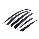 Дефлектори вікон (вітровики) Hyundai Santa Fe 2018- (D983) Auto Clover З хромом молдингом, фото 10