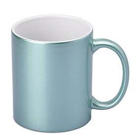 Чашка для сублімації перламутрова 330 мл (зелений)