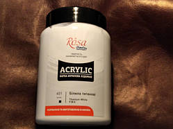 Акрилова фарба Rosa Studio, білила титанові №401. НА ВАГУ.  Ціна тари - від  7 грн.