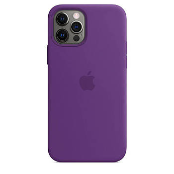 Чохол Silicone case для IPhone 12 Pro max Purple фіолетовий